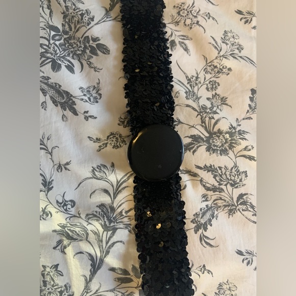 Vintage black sequin belt - Picture 5 of 5